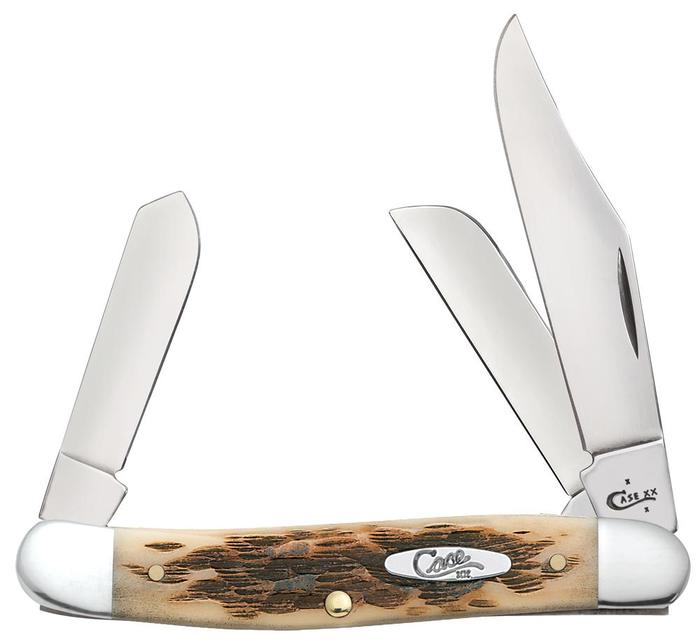 Amber Bone Peach Seed Jig Stockman Pocket Knife - Case® Knives